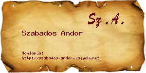 Szabados Andor névjegykártya